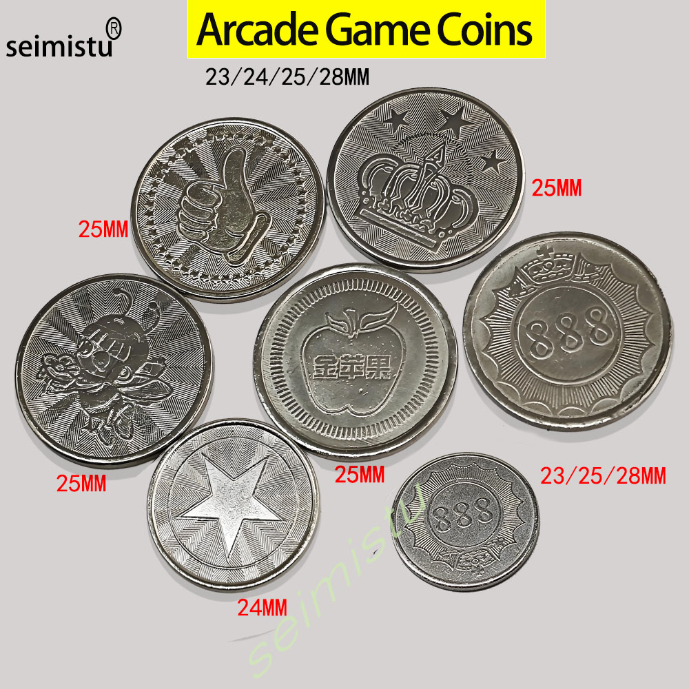 Arcade Toy Claw Vending Machine - 100 buah Token Baja Tahan Karat